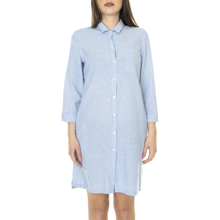 W' Seaglow Dress Chambray Stripe - Abito Chemisier Donna Blu LDR0420-BL23-SS23  BARBOUR 