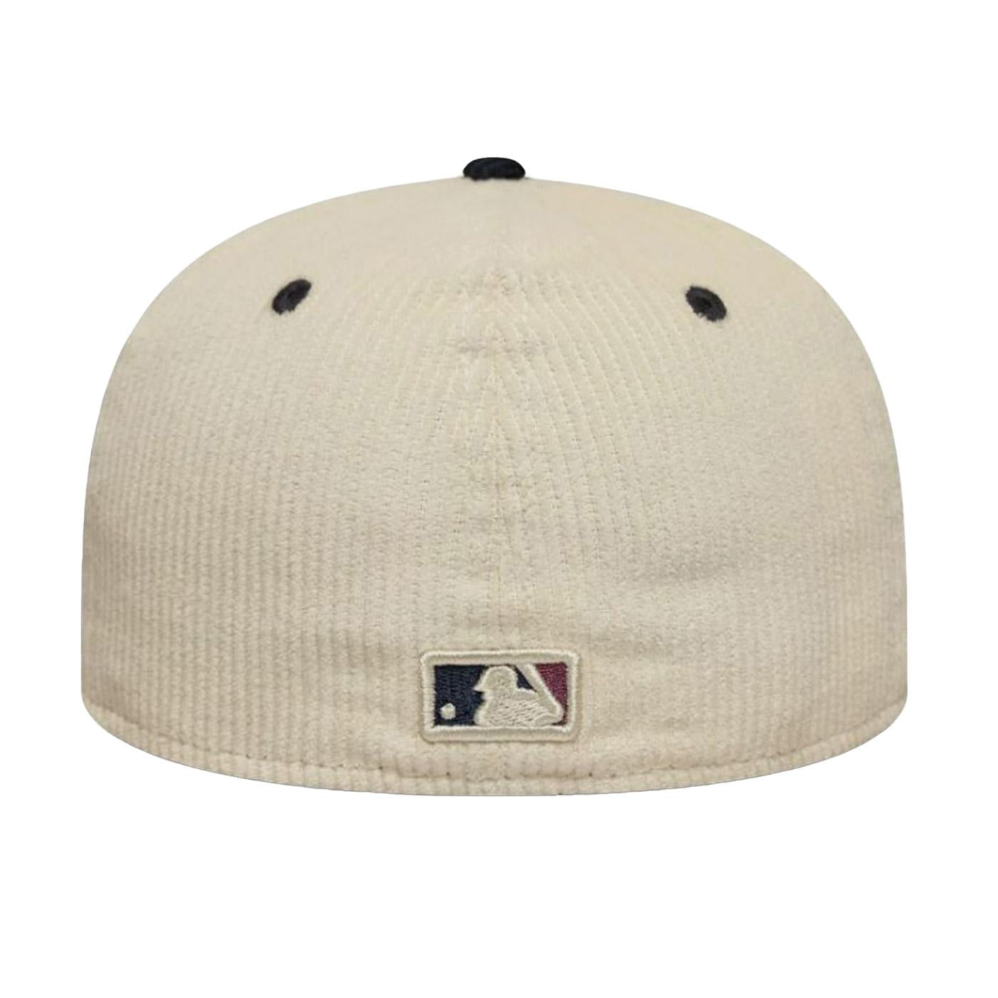 MLB Cord 59Fifty LP Light Beige Los Angeles Dodgers - Cappellino con Visiera in Velluto a Coste Beige / Nero 60691128 . NEW ERA 