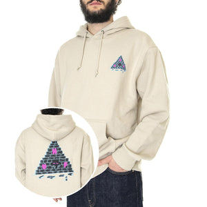 Brick Lurk P/O Hoodie Sand - Felpa con Cappuccio Uomom Beige PF00555-SAND  HUF 