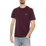 Herren Plain T-Shirt - Jet Black - T-Shirt Crewneck Herren Burgundy Herren LYLE & SCOTT