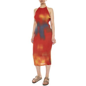 FLOWERS PLEATED MIRIAM DRESS - Abito Donna Lungo Multicolore WDR00329 MLT THINKING MU 