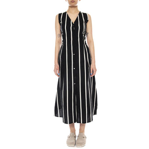 VESTIDO MIDI CON ESTAMPADO GRIMAUD BLACK - Abito Donna Midi Nero 61W/41223 BLK WILD PONY 