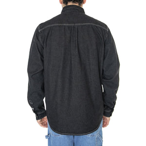 L/S Weldon Shirt Black Stone Washed - Camicia Uomo Nera I031928-8906  CARHARTT WIP 