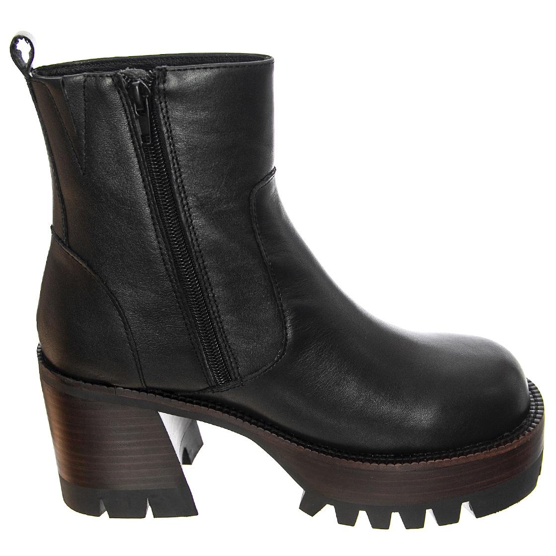 Womens Quavo Crinkle Black Ankle Boots JCS36JC120-BLKL  JEFFREY CAMPBELL 