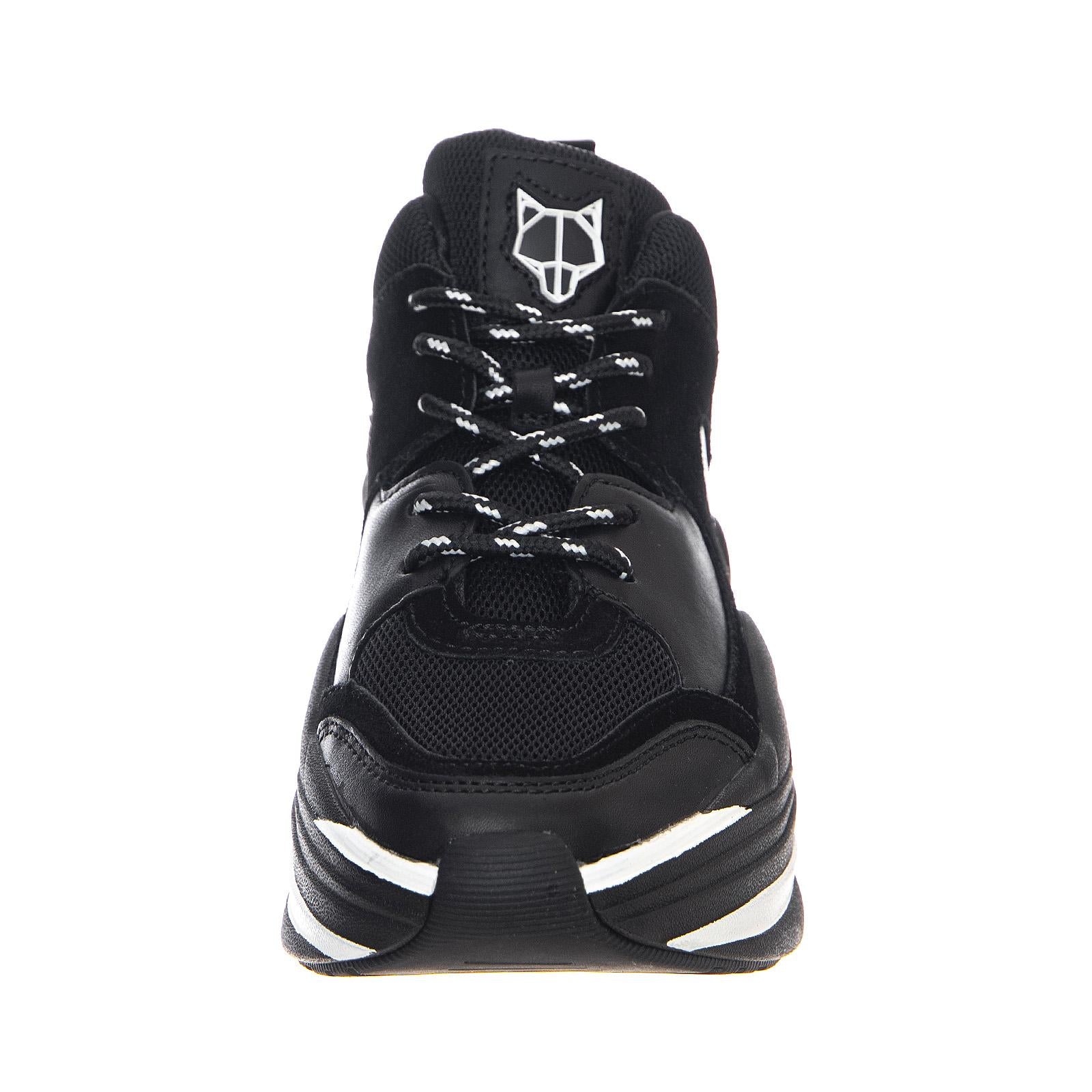 W' Track Sneakers Black Combo Shoes NWSTRACK-BLKBLK  NAKED WOLFE 