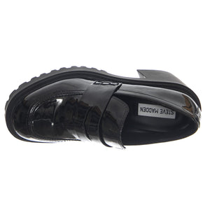 OBSIDIAN - BLACK PATENT - Mocassini con Tacco Alto Donna Vernice Nera SM-OBSI01S1 . STEVE MADDEN 