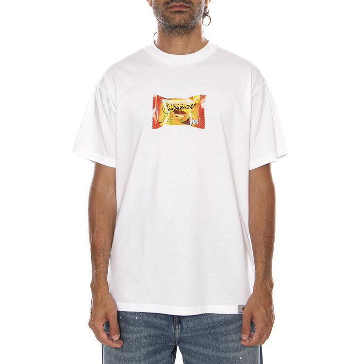S/S ROAD SIDE SNACK T-SHIRT WHITE - Maglietta Girocollo Uomo Bianca I036880 02XX CARHARTT WIP 