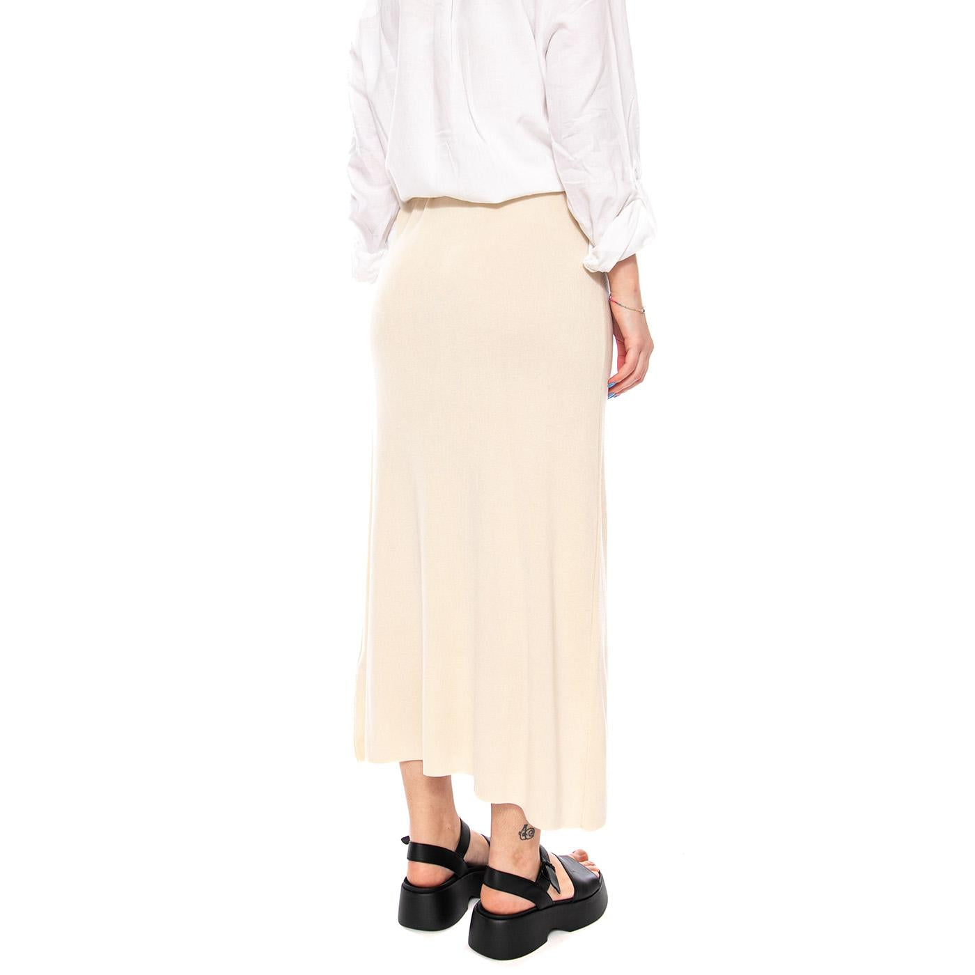 FALDA LARGA BLANCA ECRU - Gonna Lunga Donna Ecrù 61W/10806 ECR WILD PONY 
