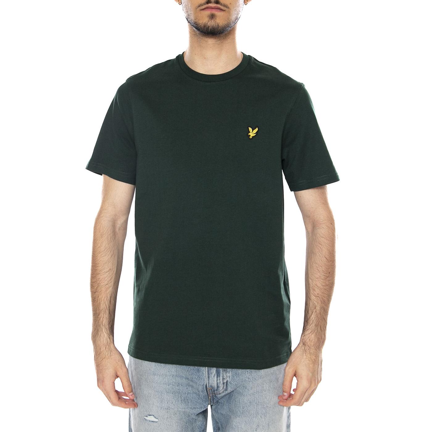 PLAIN T-SHIRT DARK GREEN - Maglietta Girocollo Uomo Verde TS400VOG W48D LYLE & SCOTT 