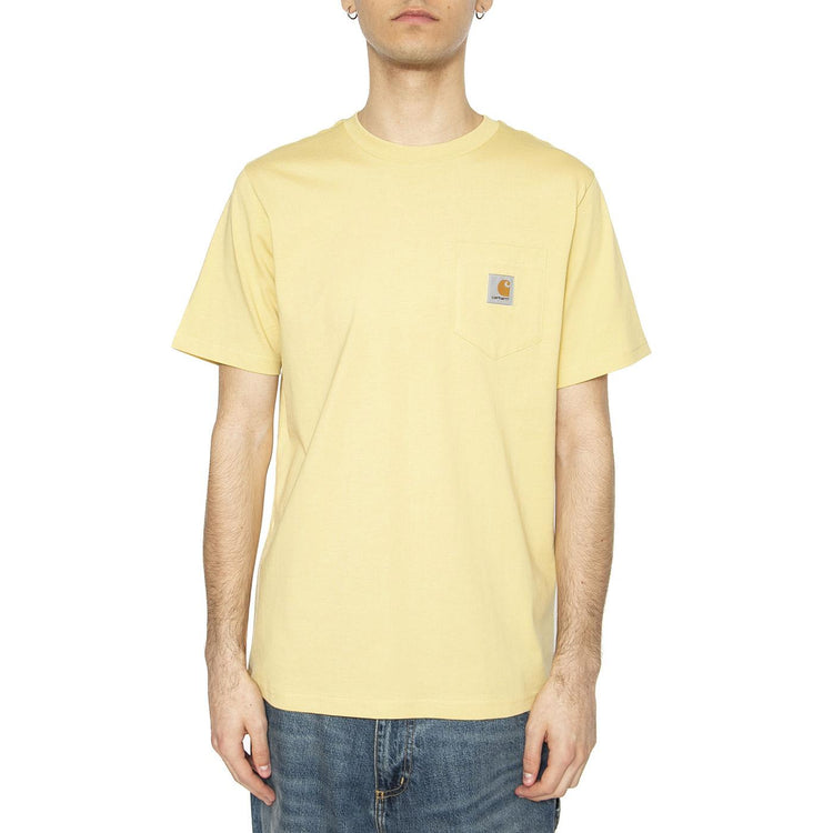 S/S Pocket T-Shirt Air Yellow - Maglietta Girocollo Uomo Gialla I030434.TMXX  CARHARTT WIP 