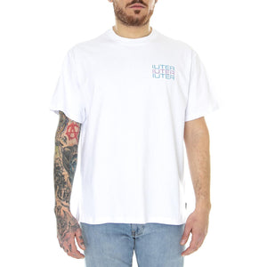 Spine Skulls Tee White - Maglietta Girocollo Uomo Bianca 23SITS89-WHITE  IUTER 