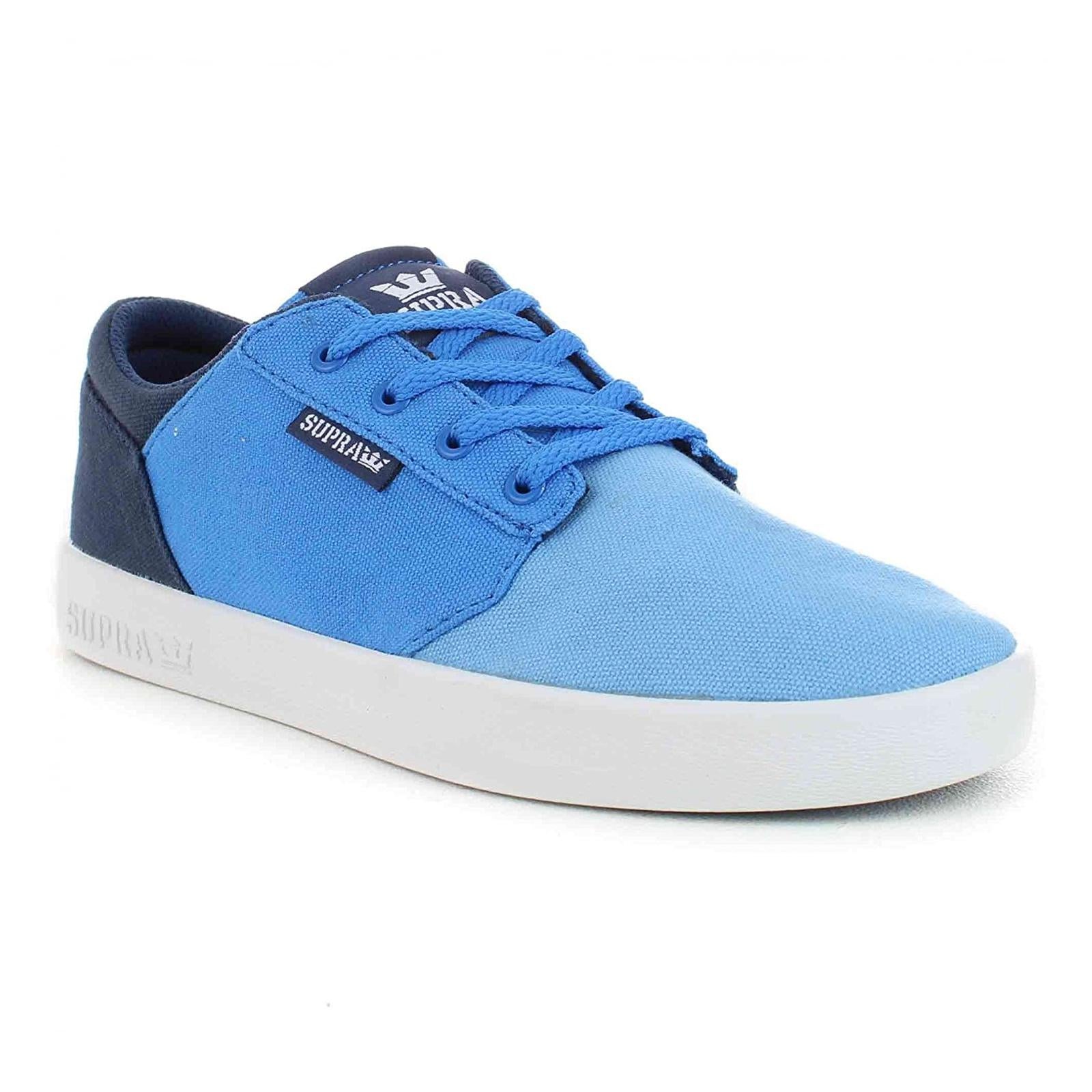 Yorek -  Scarpe Profilo Basso Bambino / Bambina Blu / Bianche 58228-429-M-429  SUPRA 