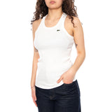 Tank Top S/M White Tank - Damen-Tank Top Weiß Damen LACOSTE