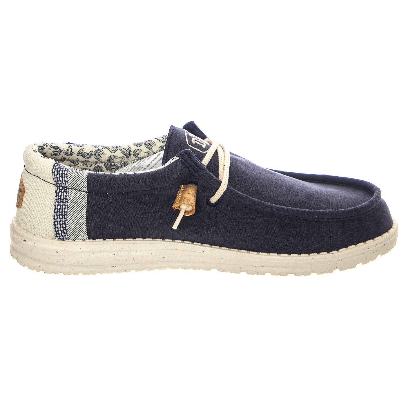 M' Wally Break Stitch 410 - Scarpe Stringate Profilo Basso Uomo Blu HD.40015.410  HEY DUDE 