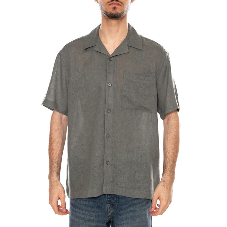SHORT SLEEVES SHIRT CASTOR GREY - Camicia Maniche Corte Uomo Grigia 22036242 4919783 ONLY & SONS 