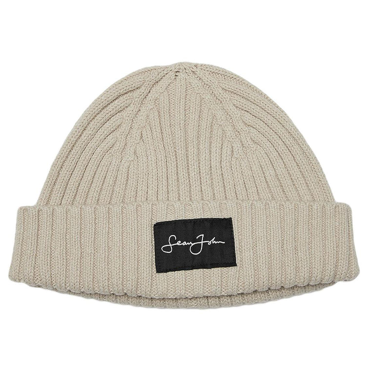 Script Logo Short Beige - Cappellino a Cuffia Beige 7050421/222  SEAN JOHN 