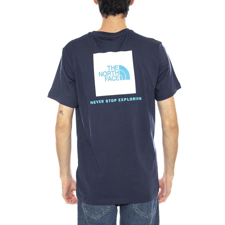 M SS Box NSE Tee Blue - Maglietta Girocollo Uomo Blu NF0A87NP I851 THE NORTH FACE 