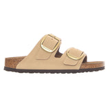 Arizona Big Buckle Nubukleder Schmal Sandcastle - Damensandalen Beige Damen BIRKENSTOCK