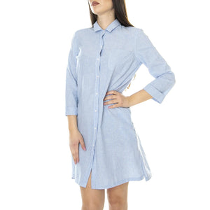 W' Seaglow Dress Chambray Stripe - Abito Chemisier Donna Blu LDR0420-BL23-SS23  BARBOUR 