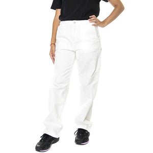 W' Pierce Pant Straight Wax Faded - Pantaloni Denim Jeans Donna Bianchi I030289-D6FH  CARHARTT WIP 