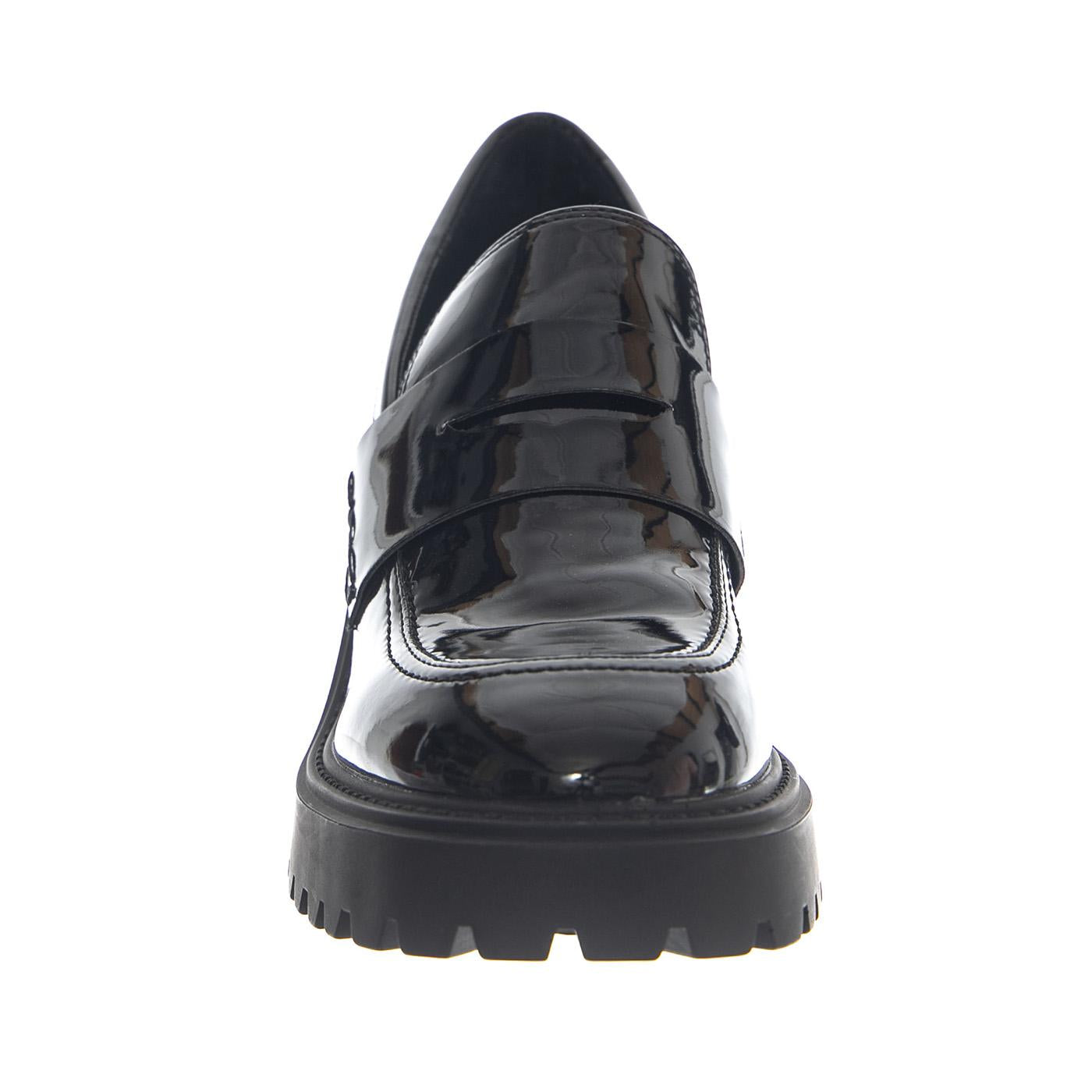 OBSIDIAN - BLACK PATENT - Mocassini con Tacco Alto Donna Vernice Nera SM-OBSI01S1 . STEVE MADDEN 