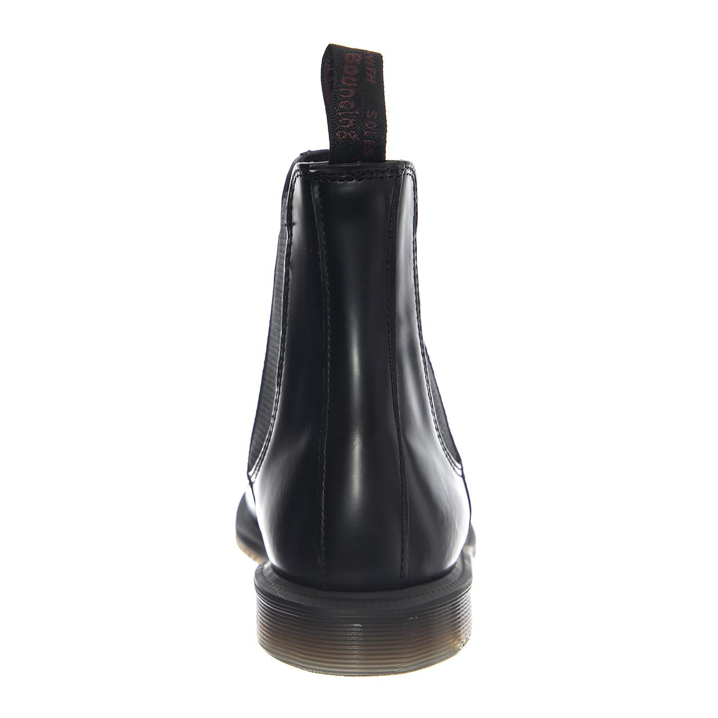 Dr. Martens Flora Black Polished Smooth - Stivali Unisex Neri 32217001 BLK DR.MARTENS 