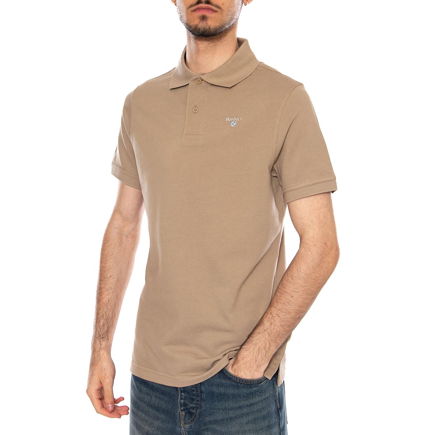 TARTAN PIQUE POLO WASHED STONE/DRESS - Polo Uomo Beige MML0012 ST39 BARBOUR 