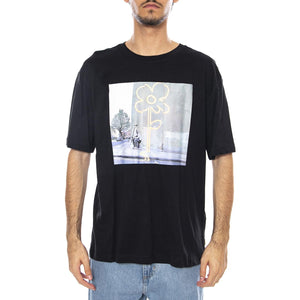 Banksy Ss Rlx Tee Black Road - Maglietta Girocollo Uomo Nera 22035158-4825922  ONLY & SONS 