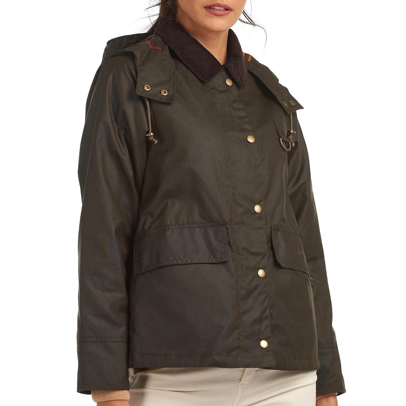 Awon Wax Olive Classic - Giacca Invernale Donna Verde LWX1081-OL71  BARBOUR 