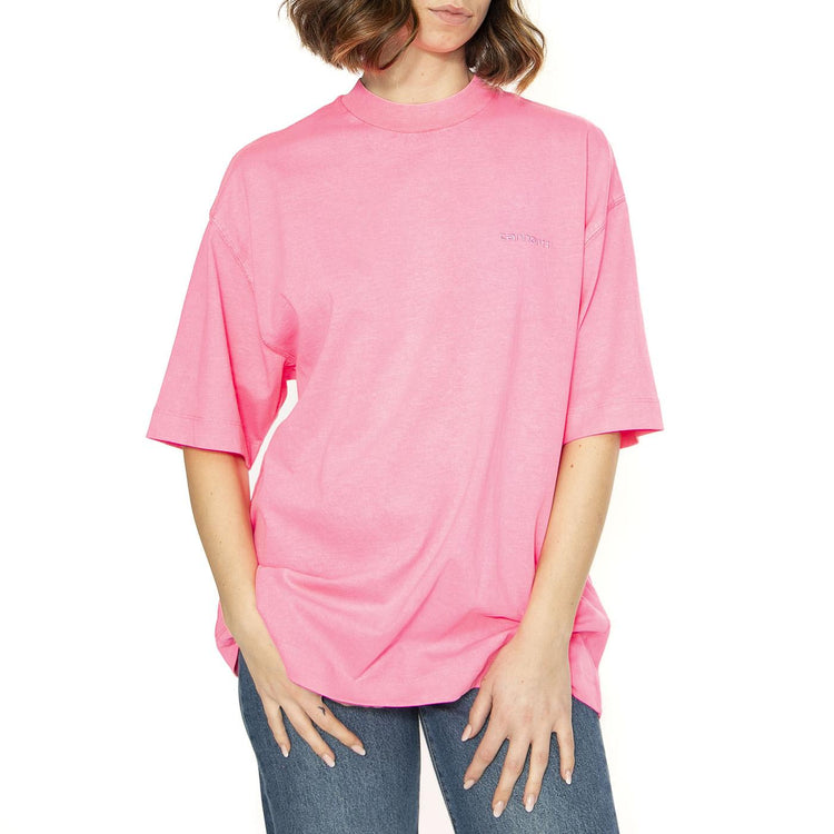 W' S/S Lumo T-Shirt Lumo Pink - Maglietta Girocollo Donna Rosa I034377.2M6GD  CARHARTT WIP 