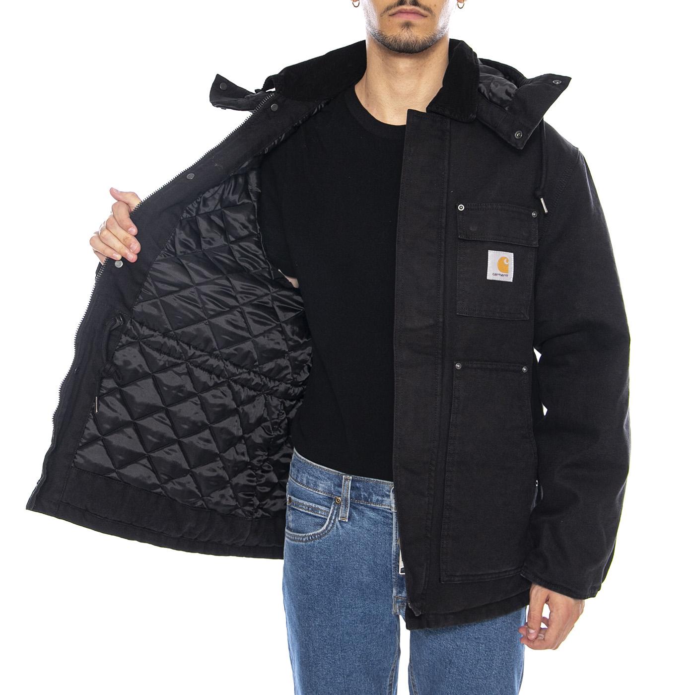 Ambel Coat Black / Black - Giacca con Cappuccio Uomo Nera I035616.00E06 . CARHARTT WIP 