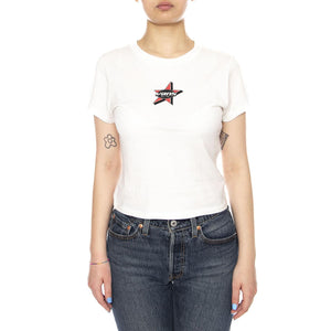 STARMARKED SS BABY TEE WHITE - Maglietta Girocollo Donna Bianca VN000SWB WHT1 VANS 
