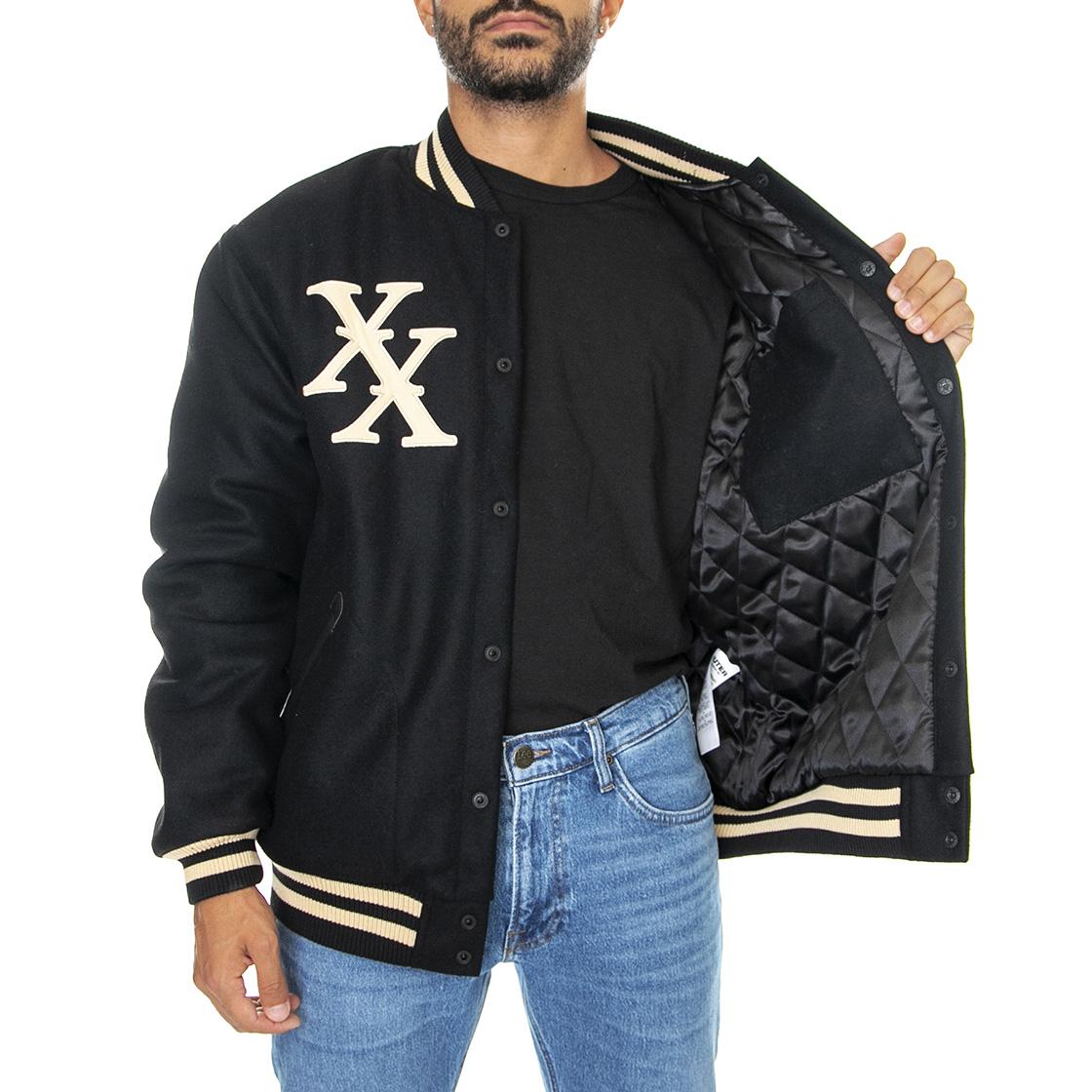 XX Anniversary Varsity Jacket Black - Giacca Invernale Uomo Nera 22WIJW80-BLACK  IUTER 