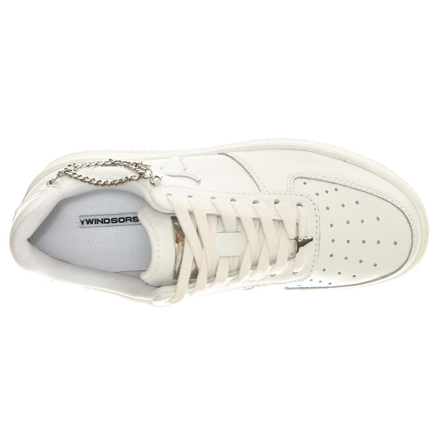Remember White Brave / Silver Chain - Scarpe Donna Bianche WSPRELEASE-WHTSIL  WINDSOR SMITH 