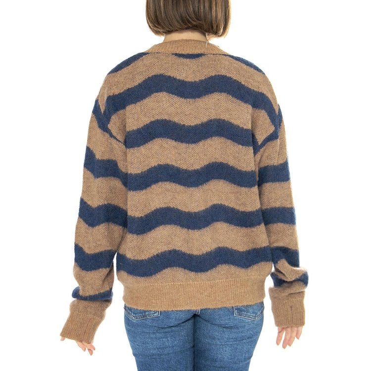 Jersey Rayas Beige y Azul - Maglione Donna Multicolore 43W/10624  WILD PONY 