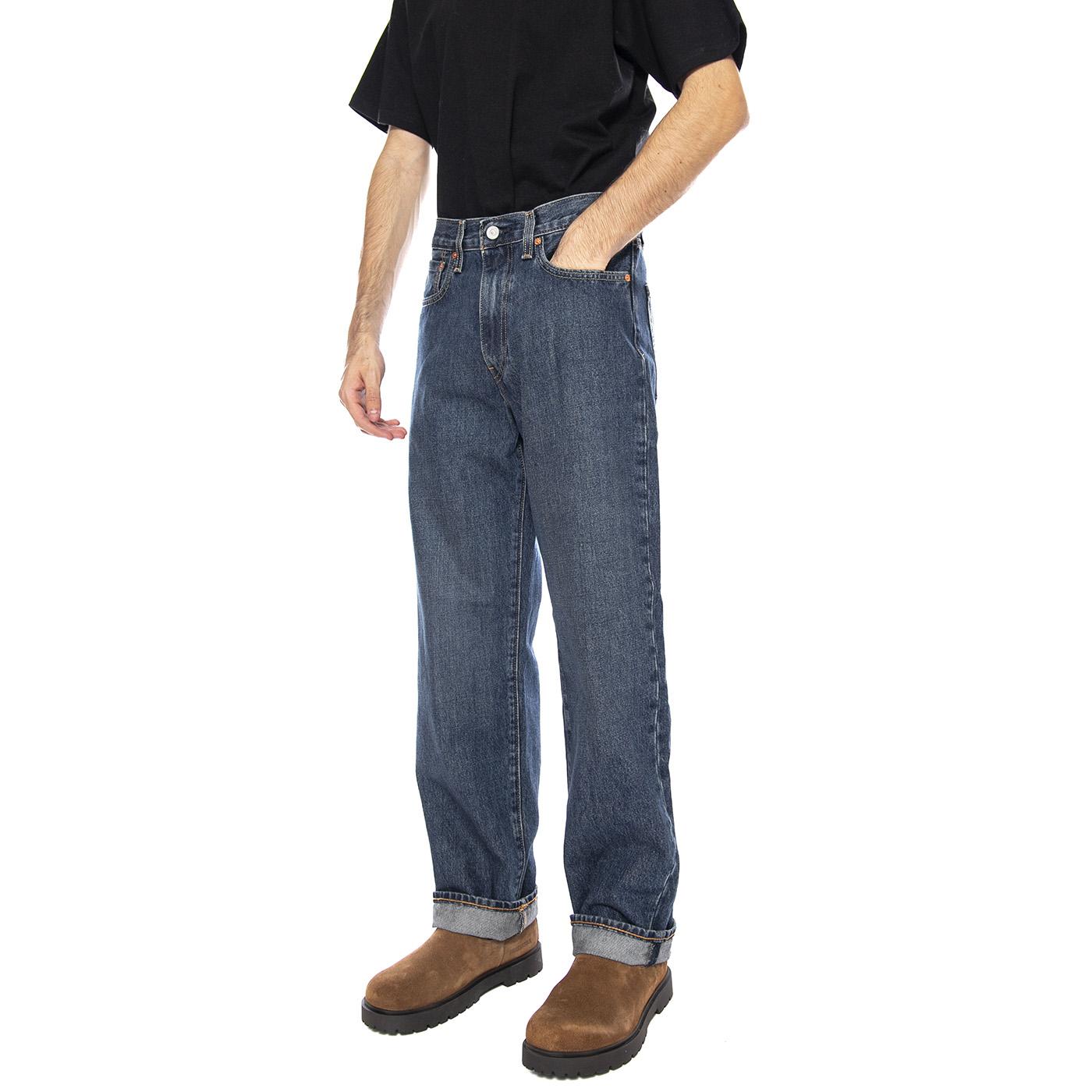 568 Loose Straight Check The Score Dark Indigo - Pantaloni Denim Jeans Uomo Blu 29037-0095  LEVIS 