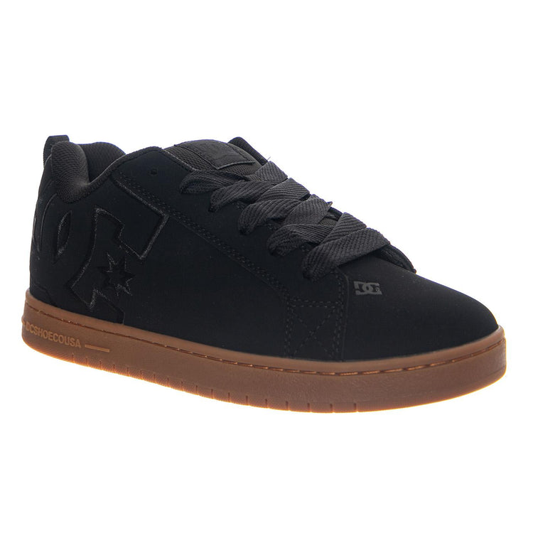 DC Shoes Black / Gum Court Graffik - Scarpe Stringate Uomo Nere 300529-BGM-BLK-GUM . DC 