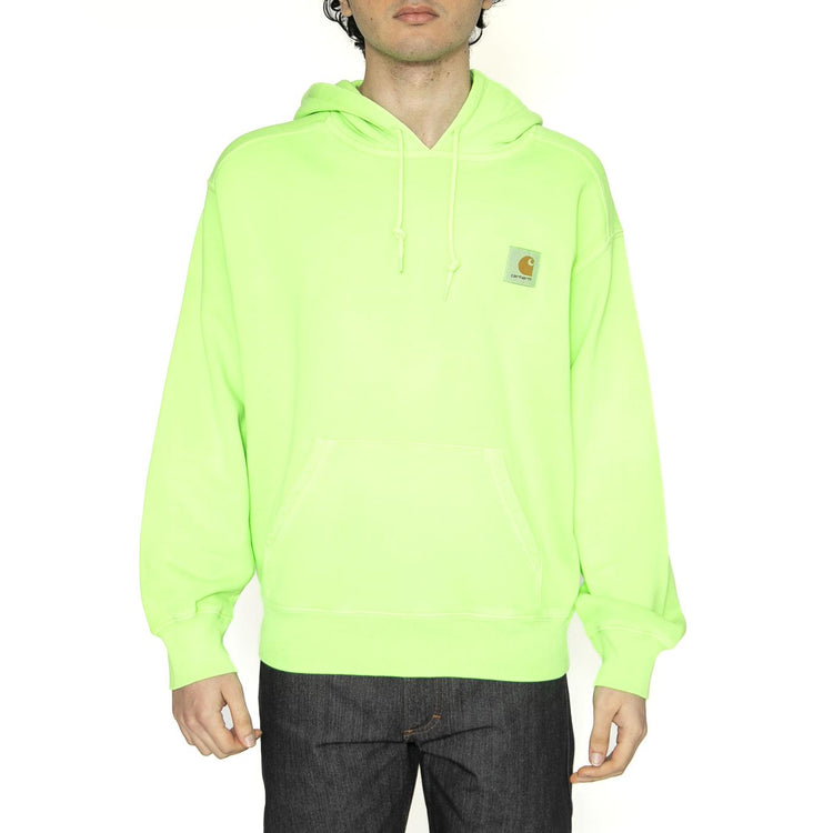 Hooded Industry Sweat Lumo Orange - Felpa con Cappuccio Uomo Verde I034417.2M4GD  CARHARTT WIP 