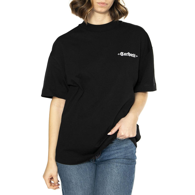 W' S/S Greatest Hits 02 T-S Black / White - Maglietta Girocollo Donna Nera I034401.0D2XX  CARHARTT WIP 