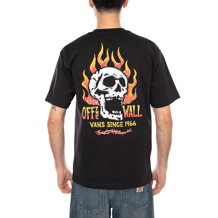 OFF THE WALL FEVER SS - Maglietta Girocollo Uomo Nera VN000VW0 BLK1 VANS 