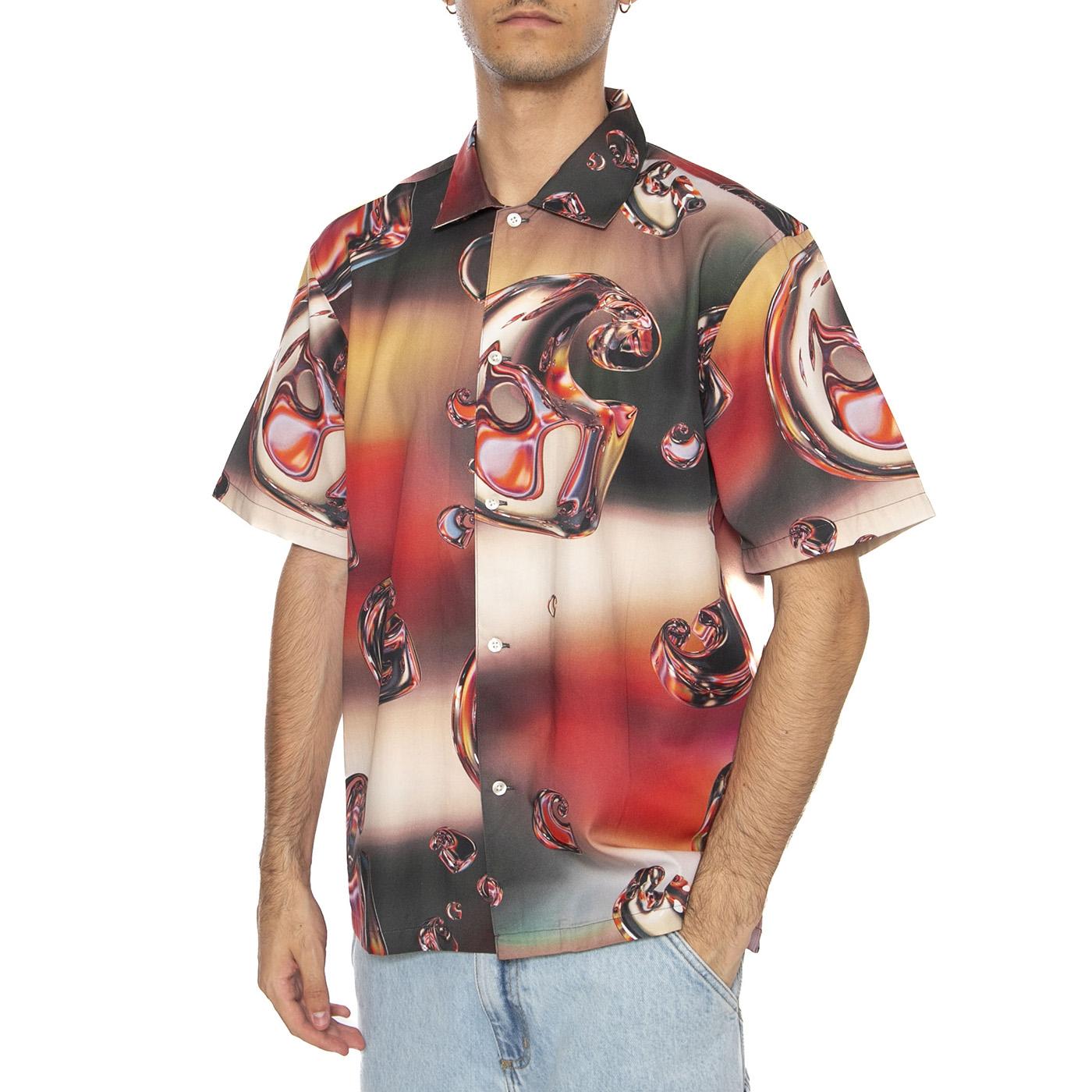 S/S Solar Chrome Shirt Solar Chrome - Camicia Maniche Corte Uomo Multicolore I035155.32LXX  CARHARTT WIP 