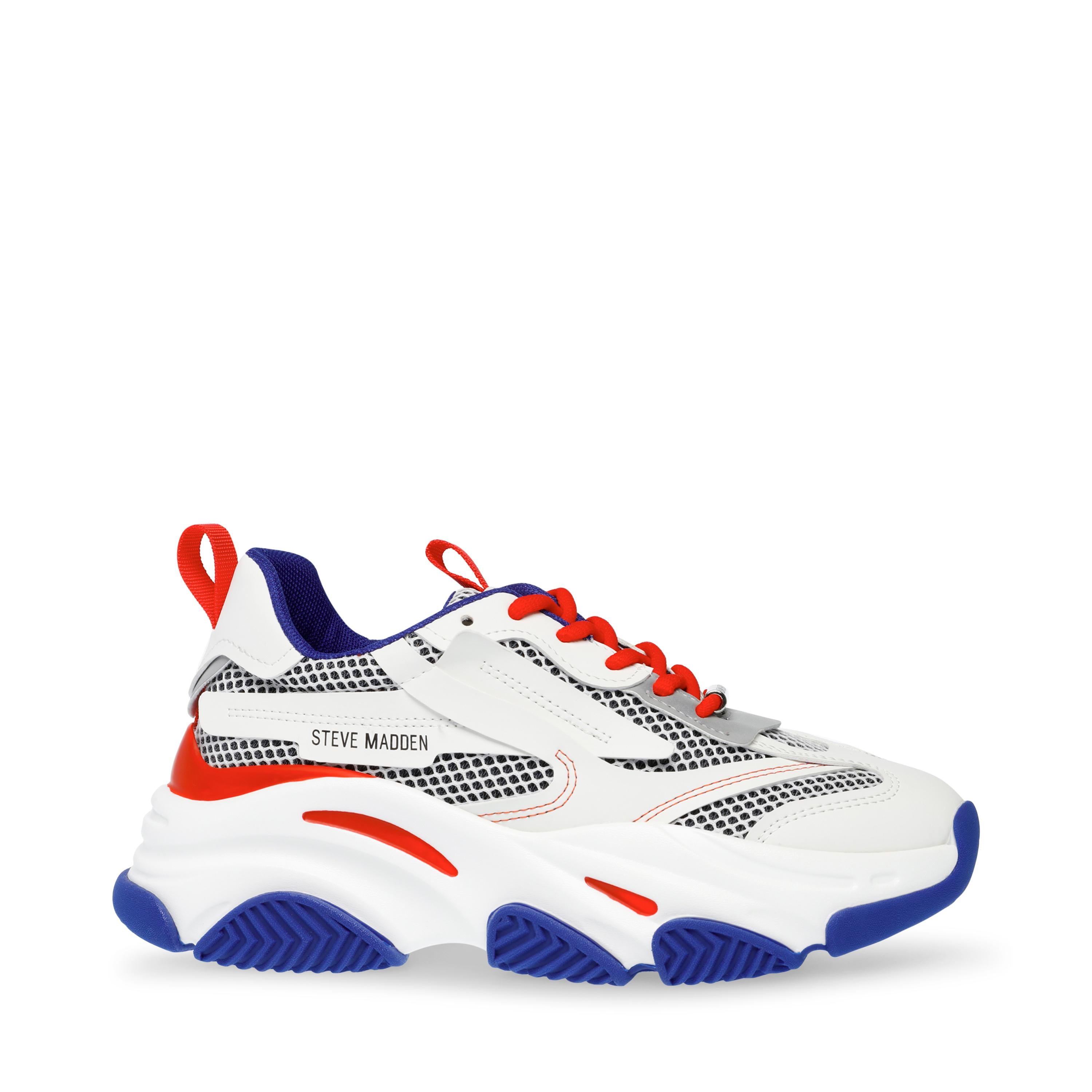 Possession Blue / White - Scarpe Stringate Profilo Basso Donna Blu / Bianche SMPPOSSESSION-BLU  STEVE MADDEN 