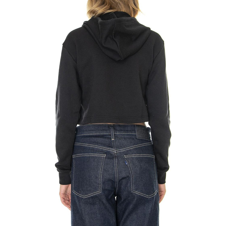 Hoodie Black - Felpa con Cappuccio Donna Nera HM1832  ADIDAS 