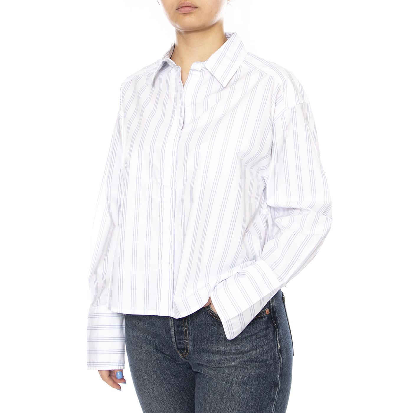 CUFFED SHIRT HALOGEN STRIPE - Camicia Donna Bianca 112376967 BL LEE 