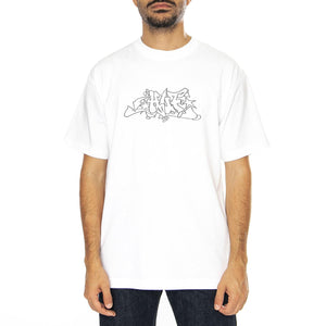 Outline SS Tee White - Maglietta Girocollo Uomo Bianca TS02288-WHITE  HUF 