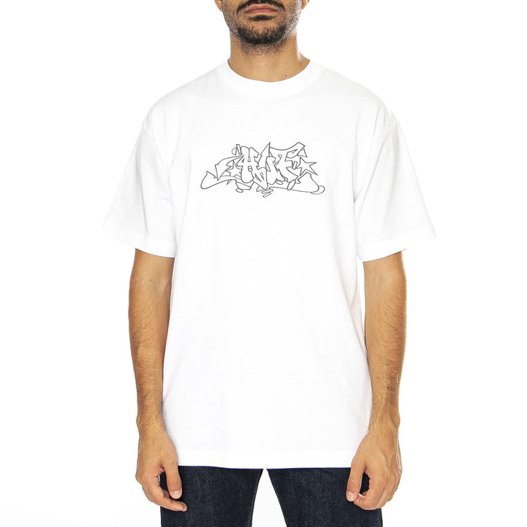 Outline SS Tee White - Maglietta Girocollo Uomo Bianca TS02288-WHITE  HUF 
