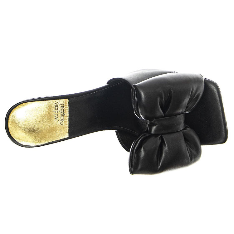 Bow-Down Black Gold Pu - Sandali con Fiocco Donna Neri JCSJC-932-1-5-BLA  JEFFREY CAMPBELL 