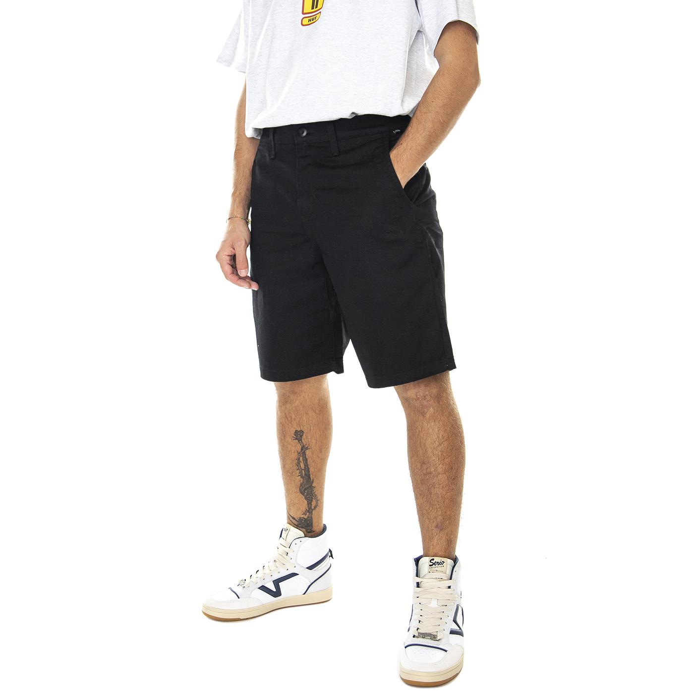 Authentic Chino Black - Bermuda Uomo Neri VN0A5FJXBLK1  VANS 