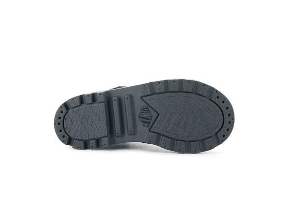 Pampa Hi Cuff Wp Oz Black / Black - Scarpe Stringate Profilo Alto Bambini Nere PAK57216-010-M  PALLADIUM 