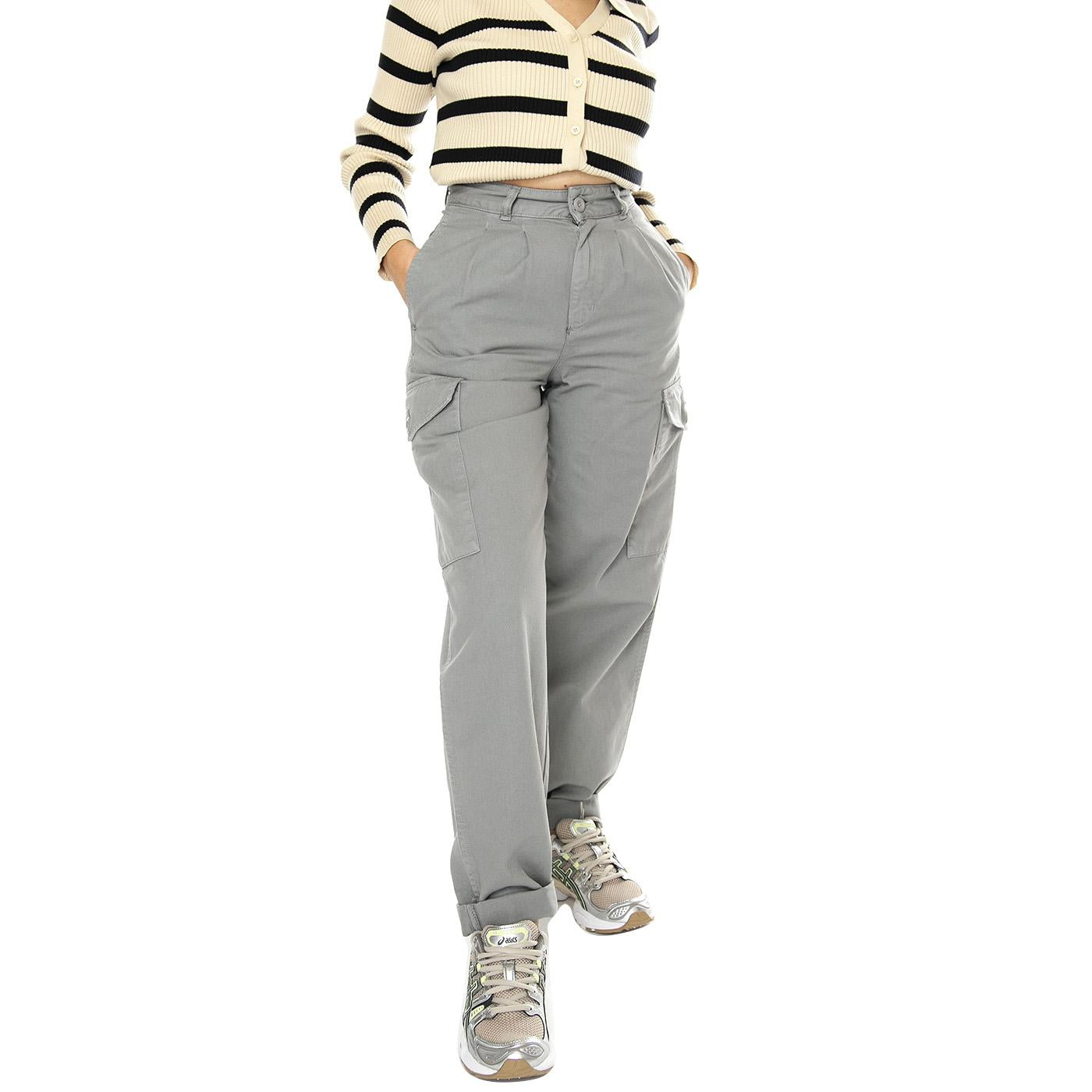 W' Collins Pant Misty Grey garment dyed - Pantaloni Donna Grigi I029789.29KGD  CARHARTT WIP 